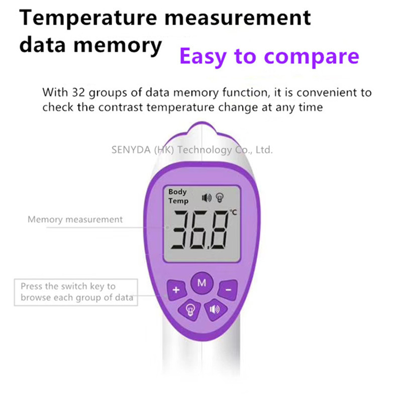 High accuracy non-contact infrared forehead thermometer