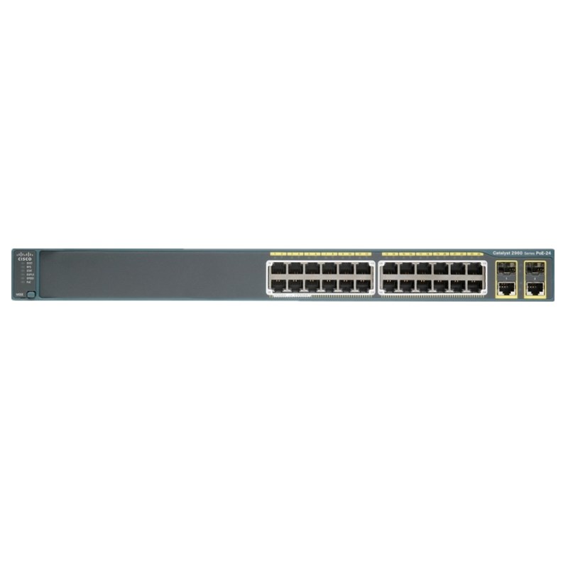 Cisco Catalyst 2960 24 Port PoE Switch WS-C2960-24PC-L