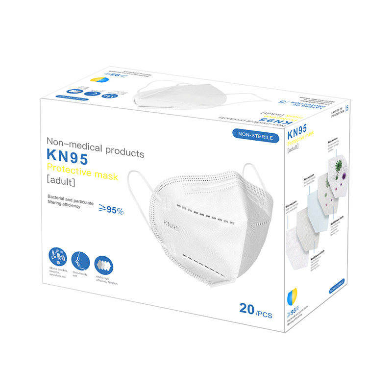 White Disposable Anti-virus Dustproof Protective Mask KN95